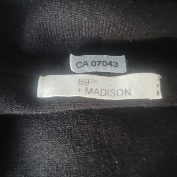 89th + Madison Black and Grey Cowl Turtleneck Sweater XL - Picture 7 of 7